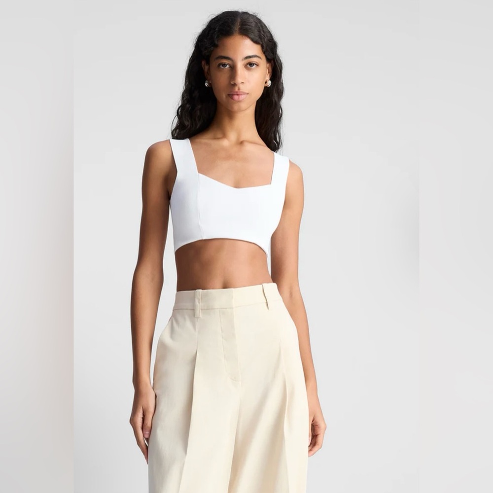 A.L.C. Jordana Compact Knit Bra $195 white